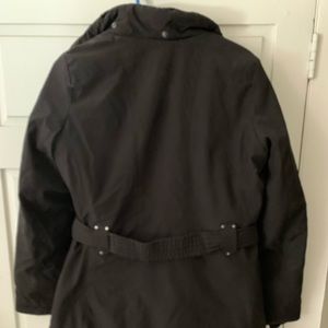 Medium black coat with belt